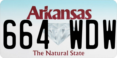 AR license plate 664WDW