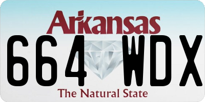 AR license plate 664WDX