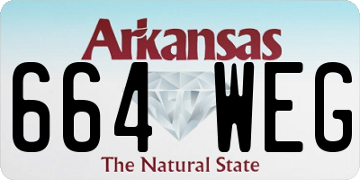 AR license plate 664WEG