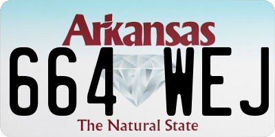 AR license plate 664WEJ