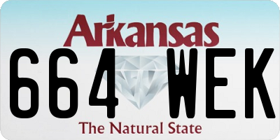 AR license plate 664WEK