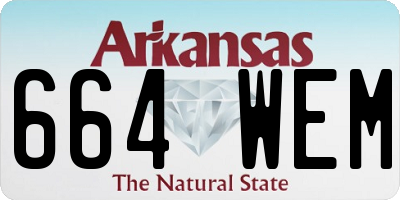 AR license plate 664WEM