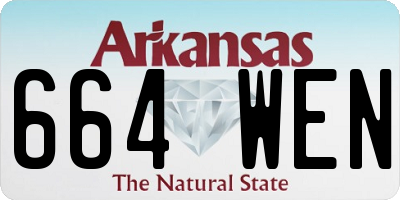 AR license plate 664WEN