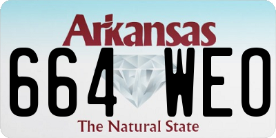 AR license plate 664WEO