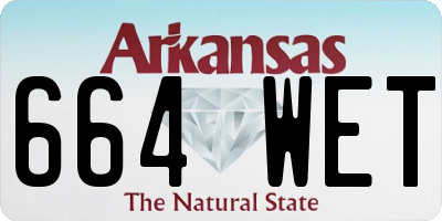 AR license plate 664WET