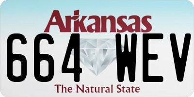 AR license plate 664WEV