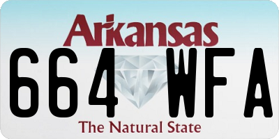 AR license plate 664WFA