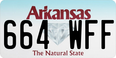 AR license plate 664WFF