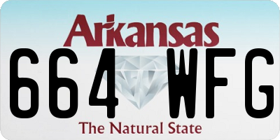 AR license plate 664WFG