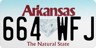 AR license plate 664WFJ