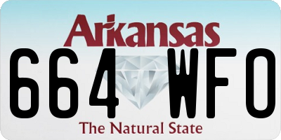 AR license plate 664WFO