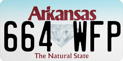 AR license plate 664WFP
