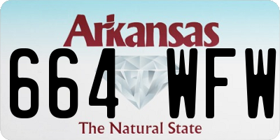 AR license plate 664WFW