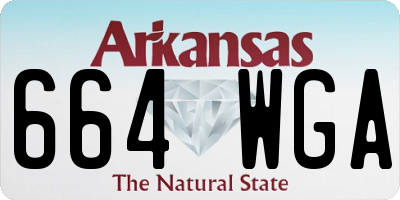 AR license plate 664WGA