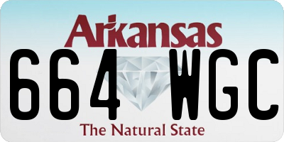 AR license plate 664WGC