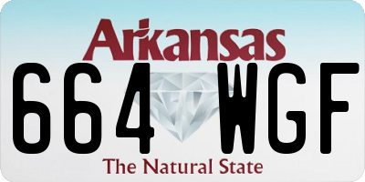 AR license plate 664WGF