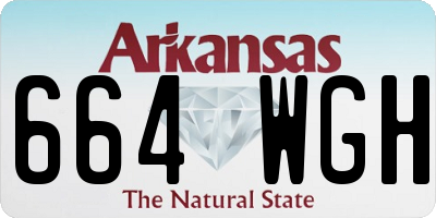AR license plate 664WGH
