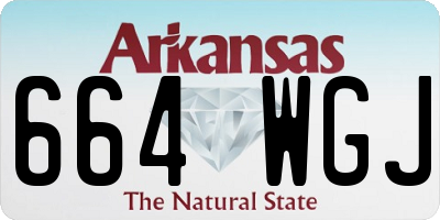 AR license plate 664WGJ