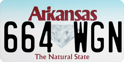 AR license plate 664WGN