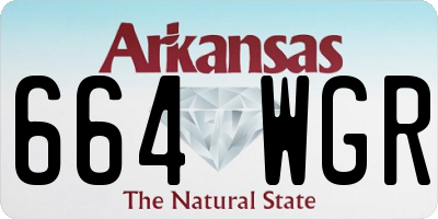 AR license plate 664WGR