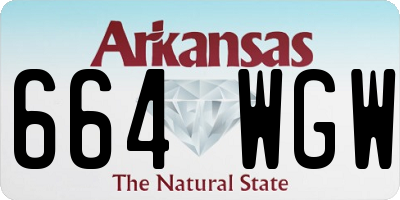 AR license plate 664WGW