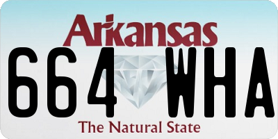 AR license plate 664WHA