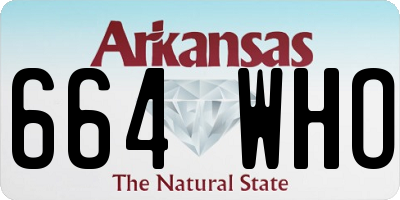 AR license plate 664WHO