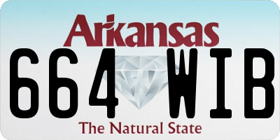 AR license plate 664WIB