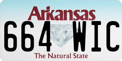 AR license plate 664WIC