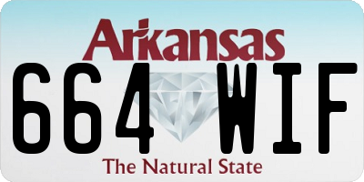 AR license plate 664WIF