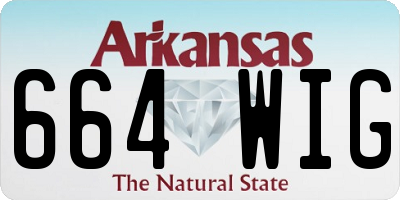 AR license plate 664WIG