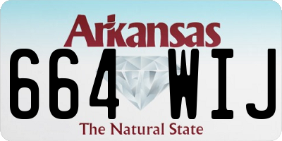 AR license plate 664WIJ