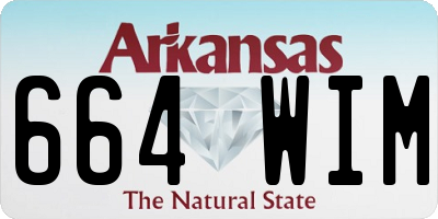 AR license plate 664WIM
