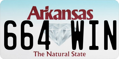 AR license plate 664WIN