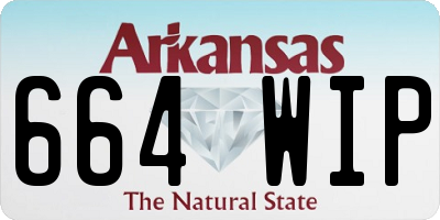 AR license plate 664WIP