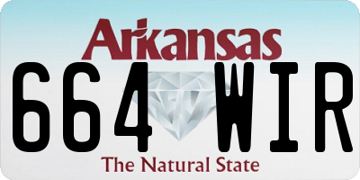 AR license plate 664WIR