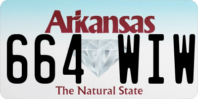 AR license plate 664WIW