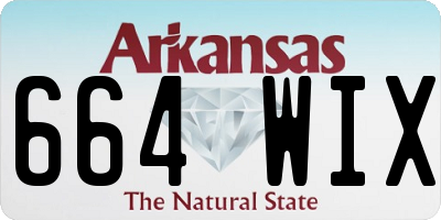 AR license plate 664WIX