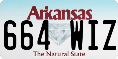 AR license plate 664WIZ