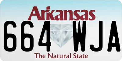 AR license plate 664WJA