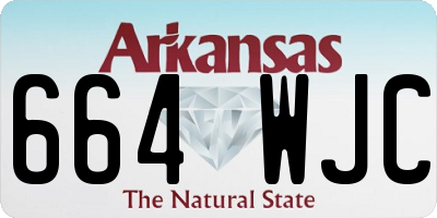 AR license plate 664WJC