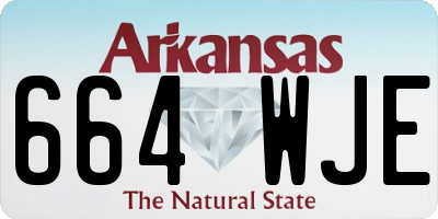 AR license plate 664WJE