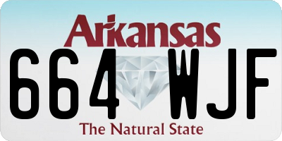AR license plate 664WJF