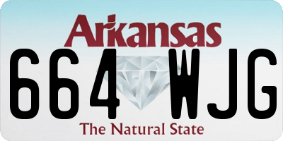 AR license plate 664WJG