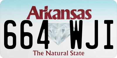 AR license plate 664WJI