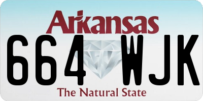 AR license plate 664WJK