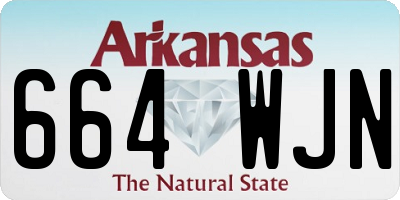 AR license plate 664WJN