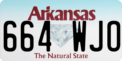 AR license plate 664WJO