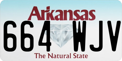 AR license plate 664WJV