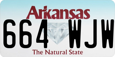 AR license plate 664WJW